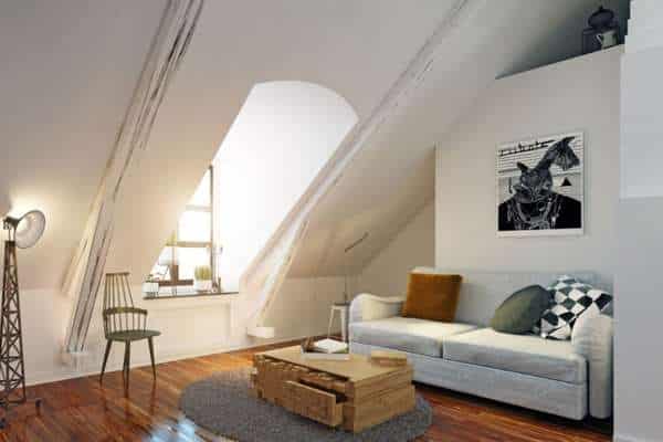 Use Contrast Paints Living Room Pillar