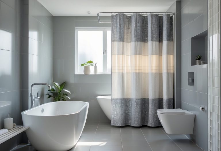 Modern Bathroom Shower Curtain Ideas to Freshen Up Your Space Easily
